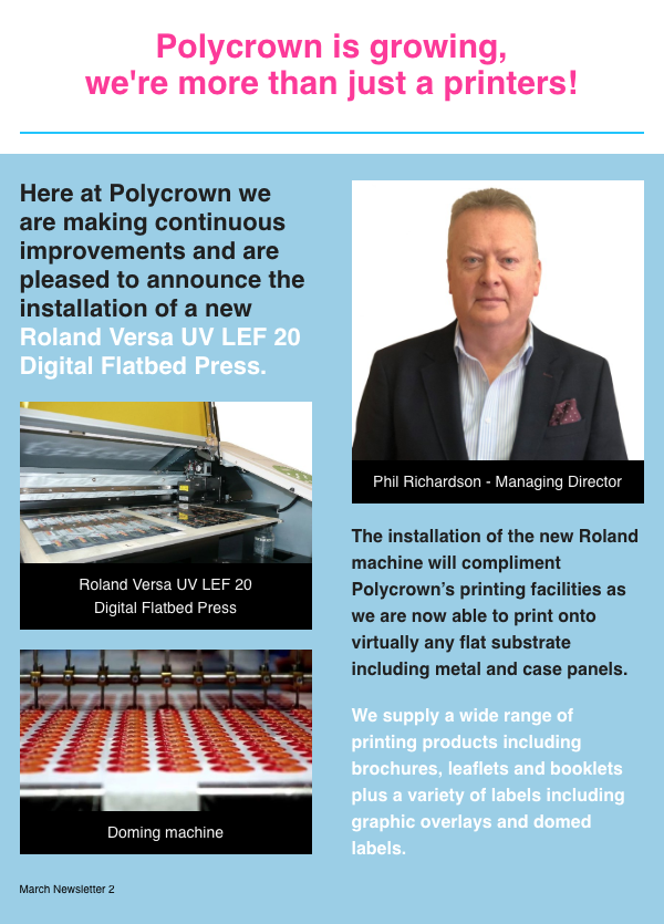 Polycrown is growing Polycrown is growing
